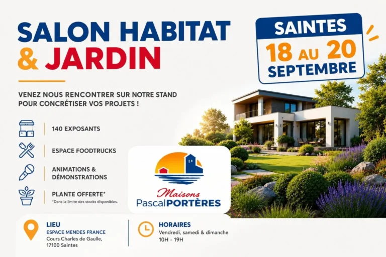 Maisons Pascal Portères vous donne rendez-vous au salon Habitat et Jardin de Saintes